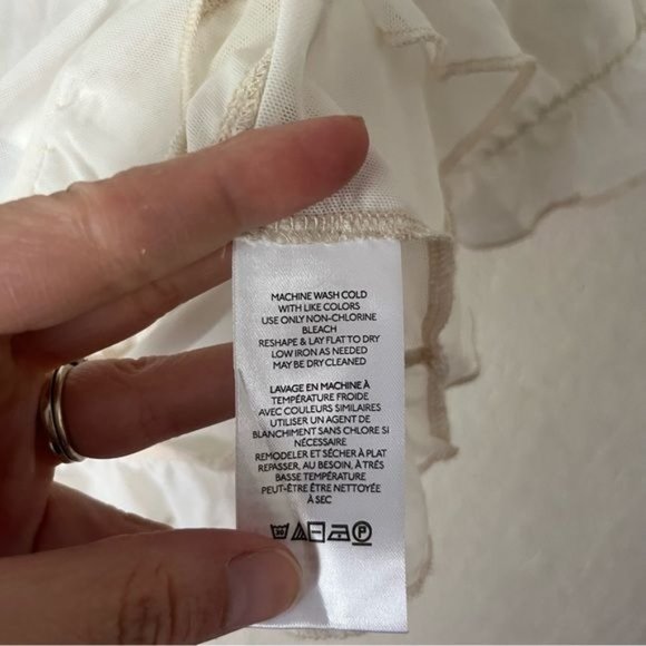 URBAN Outfitters Milkmaid Off Shoulder Cropped Blouse in White M Cottagecore - Picture 7 of 8